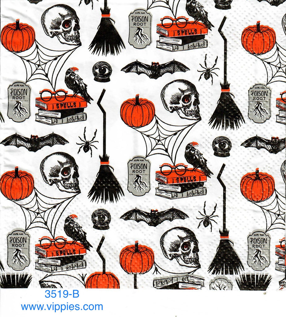 HWN-3519-B Spooky Halloween Print Napkin for Decoupage