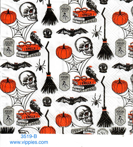 HWN-3519-B Spooky Halloween Print Napkin for Decoupage