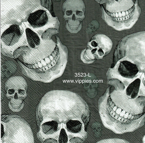 HWN-3523-L Realistic Skulls Napkin for Decoupage