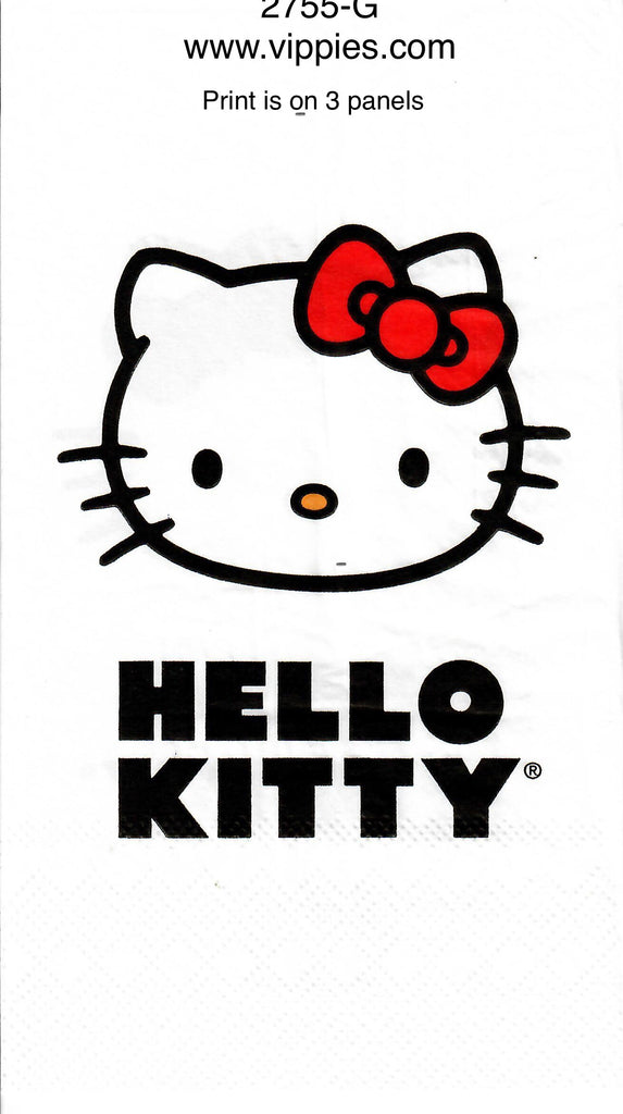 LVY-2755 Hello Kitty Large Head Guest Napkin for Decoupage