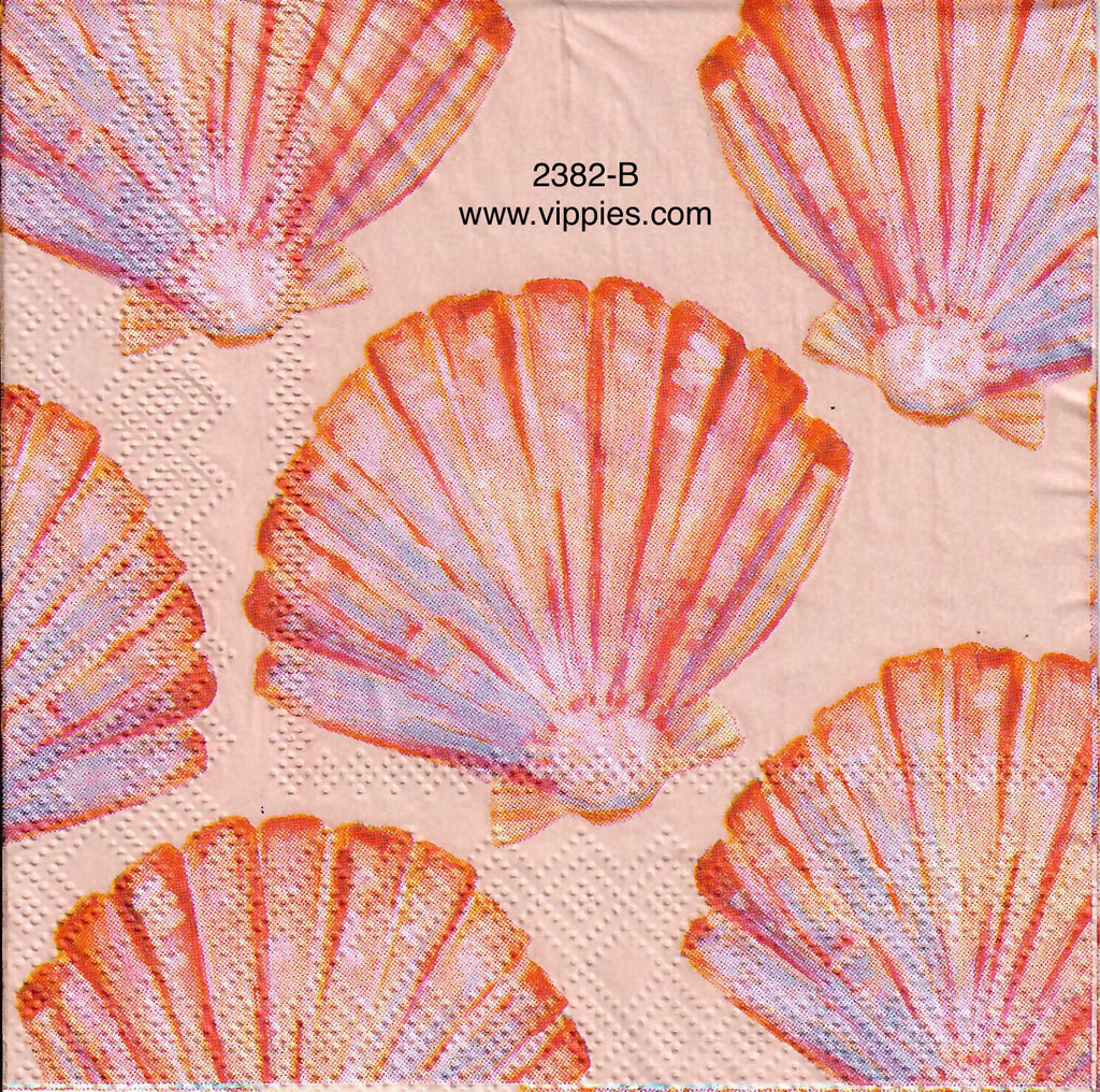 NS-2382-B Coral Shells Napkin for Decoupage