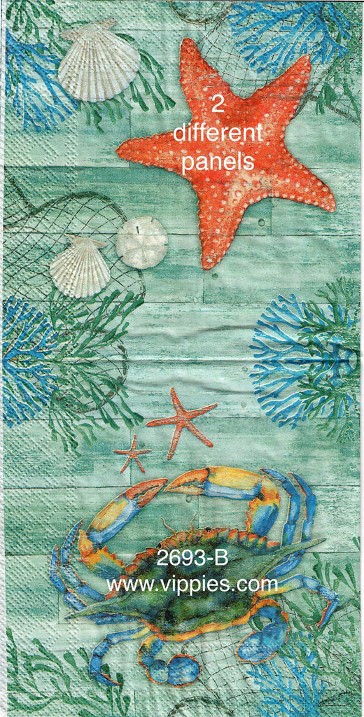 NS-2693-B Large Starfish Coral Napkin for Decoupage