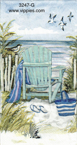 NS-3247-G Adirondack Chair Towel Guest Napkin for Decoupage