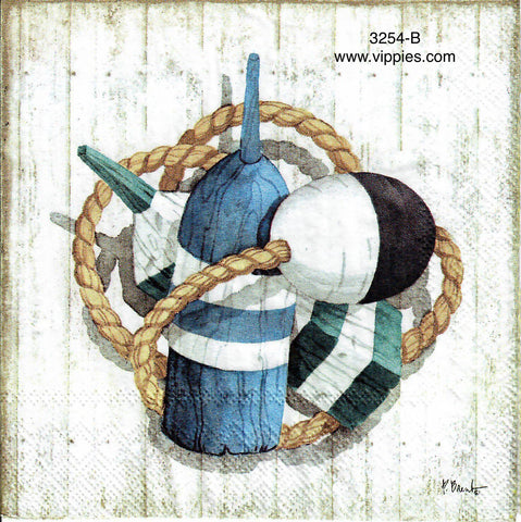NS-3254-B Buoys and Rope Napkin for Decoupage