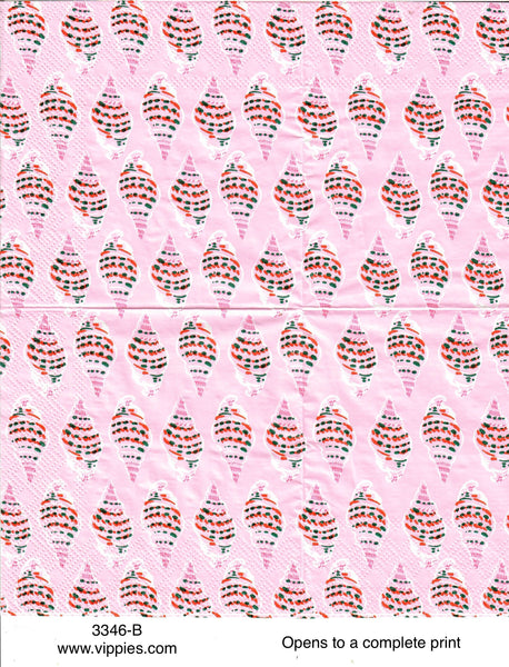 NS-3346-B Pink Shells Napkin for Decoupage