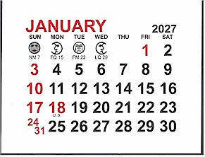 Large 2027 Self-Stick Calendar Pads