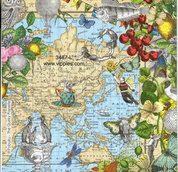 Travel Decoupage Napkins