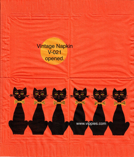 VNT-021-V Three Cats Vintage Napkin