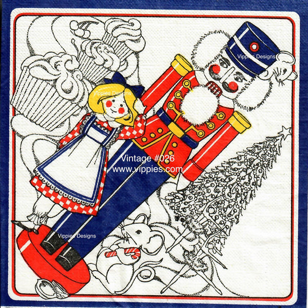 VNT-026-V Nutcracker Doll Vintage Napkin