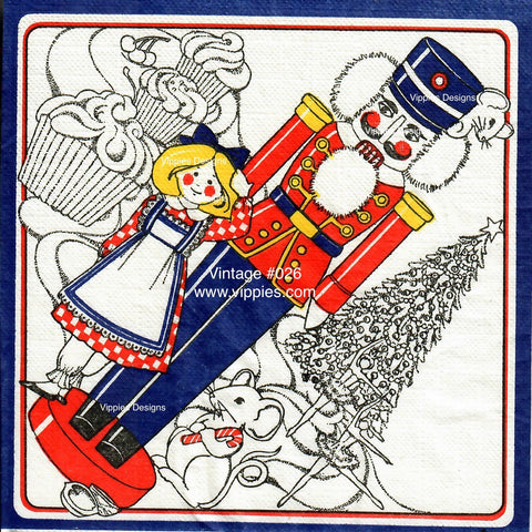 VNT-026-V Nutcracker Doll Vintage Napkin