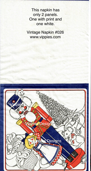 VNT-026-V Nutcracker Doll Vintage Napkin
