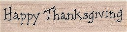Happy Thanksgiving Rubber Stamp 2327D