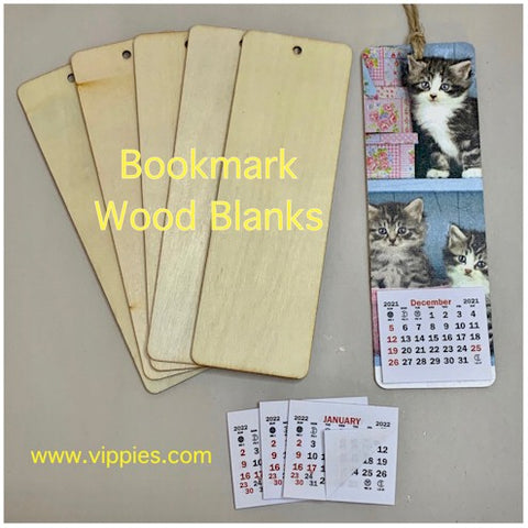000001-UWRCTBKMRK Unfinished Wood Rectangular Bookmark with Rounded Corners - Pack of 4