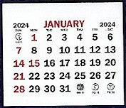Small 2024 Self-Stick Calendar Pads