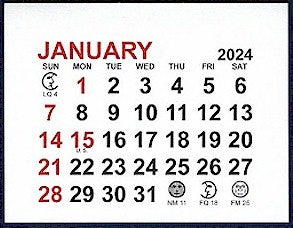 Large 2024 Self-Stick Calendar Pads