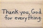 Thank You God Rubber Stamp 2326C