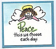 Peace Rubber Stamp 2542D