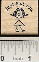 Girl Just For You Rubber Stamp 2126D