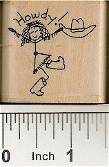 Cowgirl Rubber Stamp 2151D