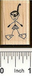 Snorkeler Rubber Stamp 2170C