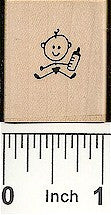 Baby Bottle Rubber Stamp 2175C