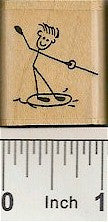 Waterskier Guy Rubber Stamp 2178C
