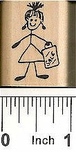 Shopper Girl Rubber Stamp 2195C