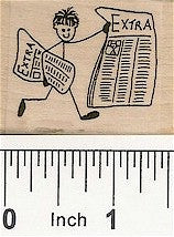 Newsboy Rubber Stamp 2207D