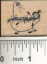 Girl in Tub Rubber Stamp 2208D