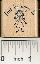 Belongs To Girl Rubber Stamp 2224D