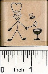 BBQ Guy Rubber Stamp 2225D
