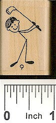 Guy Golfer Rubber Stamp 2235D
