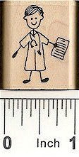 Man Doctor Rubber Stamp 2238C