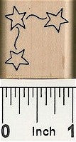 Large Star Corner Rubber Stamp 2260C