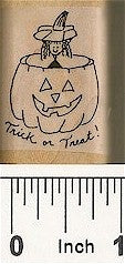 Pumpkin Trick or Treat Rubber Stamp 2262D