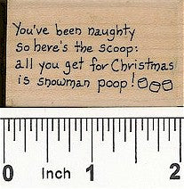 Snowman Poop Rubber Stamp 2273C