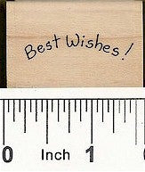 Curved Best Wishes Rubber Stamp 2276C