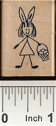 Bunny Gal Rubber Stamp 2290D