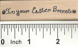 Easter Bonnet Rubber Stamp 2299D