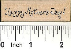 Fancy Happy Mother's Day Rubber Stamp 2305C