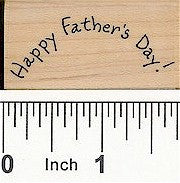 Curved Happy Father's Day Rubber Stamp 2306C