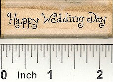 Happy Wedding Day Rubber Stamp 2367C