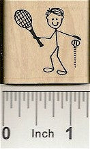 Tennis Guy Rubber Stamp 2396D