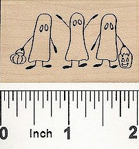 Ghost Trio Rubber Stamp 2402E