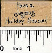 Joyous Holiday Rubber Stamp 2413D