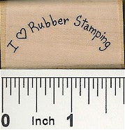 Curved Love Stamping Rubber Stamp 2436C