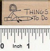 To Do Pencil Rubber Stamp 2442D