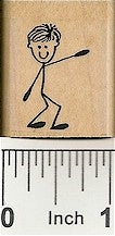 Pointing Guy Rubber Stamp 2452D