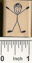 Arms Out Guy Rubber Stamp 2457D