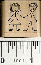 Loving Couple Rubber Stamp 2458D